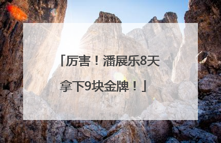 厉害！潘展乐8天拿下9块金牌！