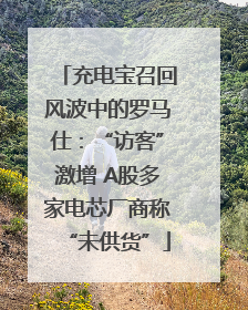 充电宝召回风波中的罗马仕：“访客”激增 A股多家电芯厂商称“未供货”