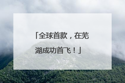 全球首款，在芜湖成功首飞！