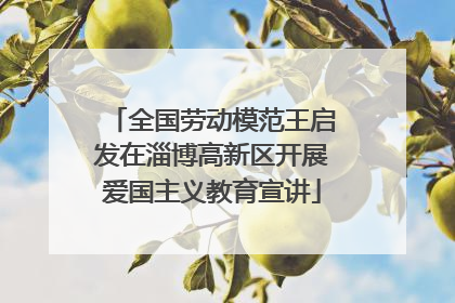 全国劳动模范王启发在淄博高新区开展爱国主义教育宣讲