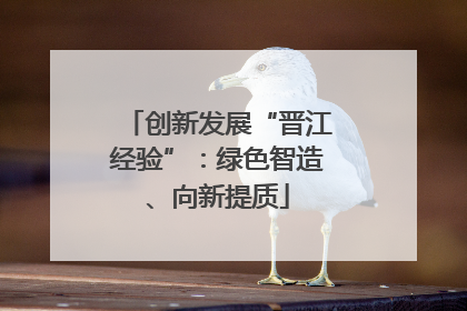 创新发展“晋江经验”：绿色智造、向新提质