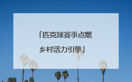 匹克球赛事点燃乡村活力引擎