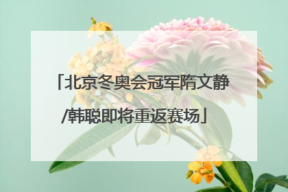 北京冬奥会冠军隋文静/韩聪即将重返赛场