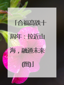 合福高铁十周年：拉近山海，融通未来(图)