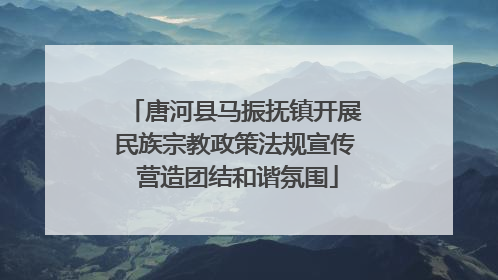 唐河县马振抚镇开展民族宗教政策法规宣传 营造团结和谐氛围