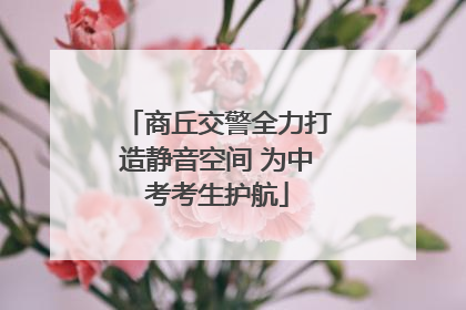 商丘交警全力打造静音空间 为中考考生护航