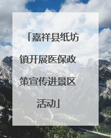 嘉祥县纸坊镇开展医保政策宣传进景区活动