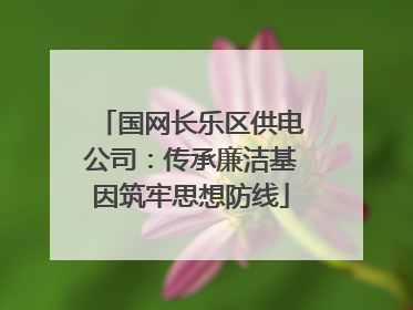 国网长乐区供电公司：传承廉洁基因筑牢思想防线