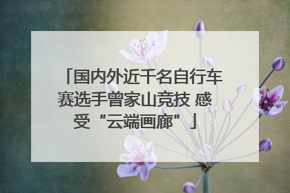 国内外近千名自行车赛选手曾家山竞技 感受“云端画廊”