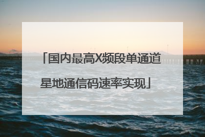 国内最高X频段单通道星地通信码速率实现