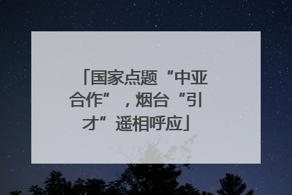 国家点题“中亚合作”，烟台“引才”遥相呼应