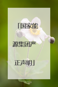 国家能源集团严正声明