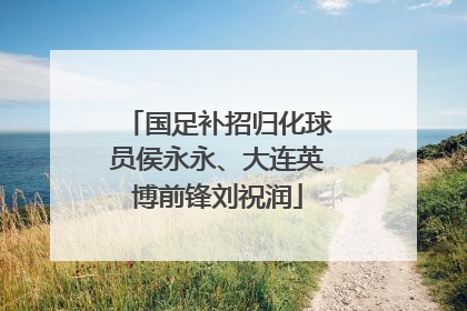 国足补招归化球员侯永永、大连英博前锋刘祝润
