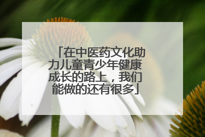 在中医药文化助力儿童青少年健康成长的路上，我们能做的还有很多