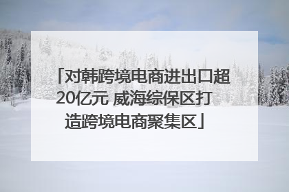对韩跨境电商进出口超20亿元 威海综保区打造跨境电商聚集区