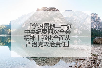 学习贯彻二十届中央纪委四次全会精神丨强化全面从严治党政治责任