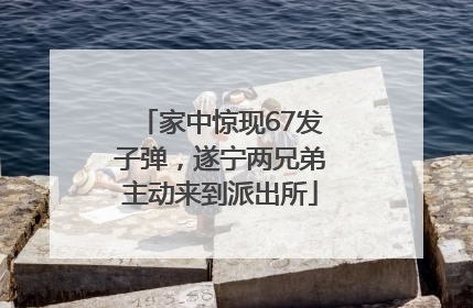 家中惊现67发子弹，遂宁两兄弟主动来到派出所