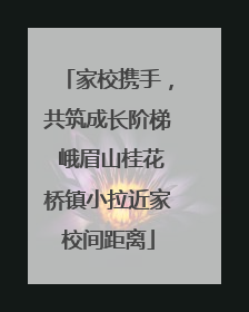 家校携手，共筑成长阶梯 峨眉山桂花桥镇小拉近家校间距离