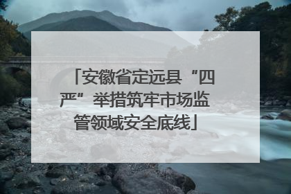 安徽省定远县“四严”举措筑牢市场监管领域安全底线