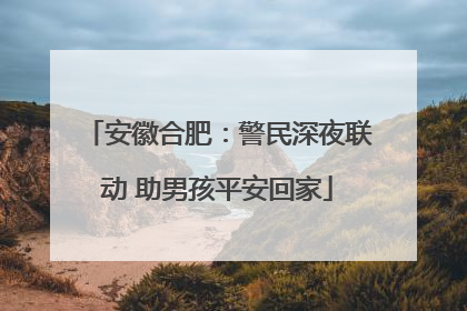 安徽合肥：警民深夜联动 助男孩平安回家