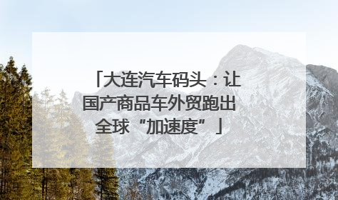 大连汽车码头：让国产商品车外贸跑出全球“加速度”