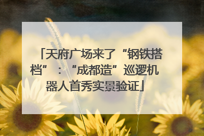 天府广场来了“钢铁搭档”：“成都造”巡逻机器人首秀实景验证