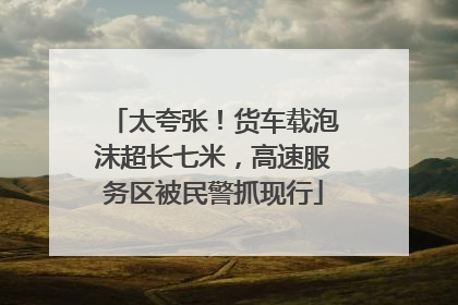 太夸张！货车载泡沫超长七米，高速服务区被民警抓现行