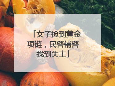 女子捡到黄金项链，民警辅警找到失主