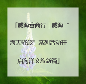 威海营商行｜威海“海天驿旅”系列活动开启海洋文旅新篇