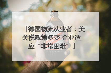 德国物流从业者：美关税政策多变 企业适应“非常困难”