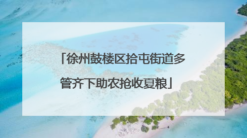 徐州鼓楼区拾屯街道多管齐下助农抢收夏粮