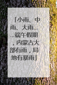 小雨、中雨、大雨……端午假期，内蒙古大部有雨，局地有暴雨