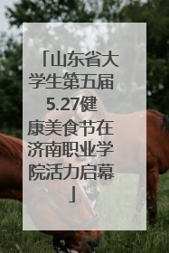 山东省大学生第五届5.27健康美食节在济南职业学院活力启幕