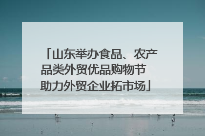山东举办食品、农产品类外贸优品购物节 助力外贸企业拓市场