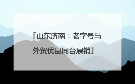 山东济南：老字号与外贸优品同台展销