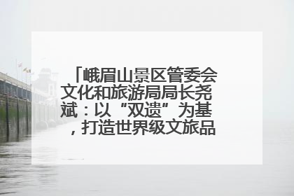 峨眉山景区管委会文化和旅游局局长尧斌：以“双遗”为基，打造世界级文旅品牌与国际典范