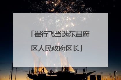 崔行飞当选东昌府区人民政府区长
