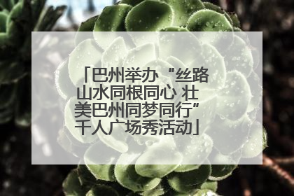 巴州举办“丝路山水同根同心 壮美巴州同梦同行”千人广场秀活动