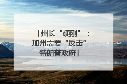 州长“硬刚”：加州需要“反击”特朗普政府