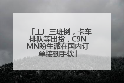 工厂三班倒，卡车排队等出货，C9NMN盼生派在国内订单接到手软