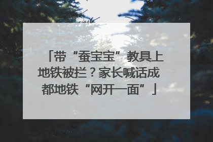带“蚕宝宝”教具上地铁被拦？家长喊话成都地铁“网开一面”