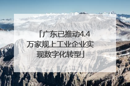 广东已推动4.4万家规上工业企业实现数字化转型