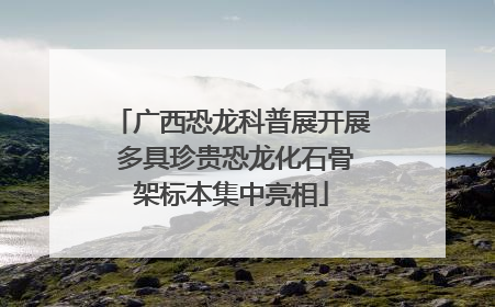 广西恐龙科普展开展 多具珍贵恐龙化石骨架标本集中亮相