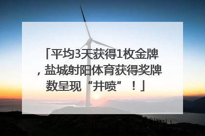 平均3天获得1枚金牌，盐城射阳体育获得奖牌数呈现“井喷”！