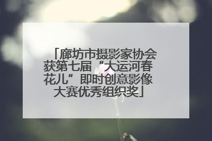廊坊市摄影家协会获第七届“大运河春花儿”即时创意影像大赛优秀组织奖