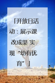 开放日活动：展示课改成果 实现“幼有优育”