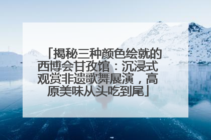 揭秘三种颜色绘就的西博会甘孜馆：沉浸式观赏非遗歌舞展演，高原美味从头吃到尾