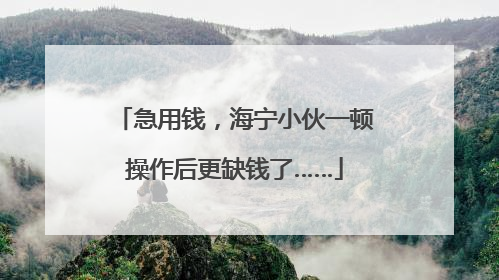 急用钱，海宁小伙一顿操作后更缺钱了……