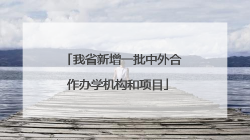 我省新增一批中外合作办学机构和项目