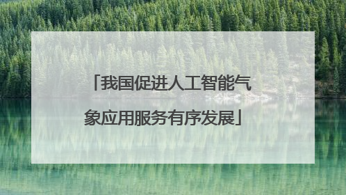 我国促进人工智能气象应用服务有序发展
